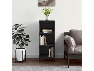 Buffet - bahut - meuble de rangement noir 34,5x32,5x90 cm bois d'ingénierie