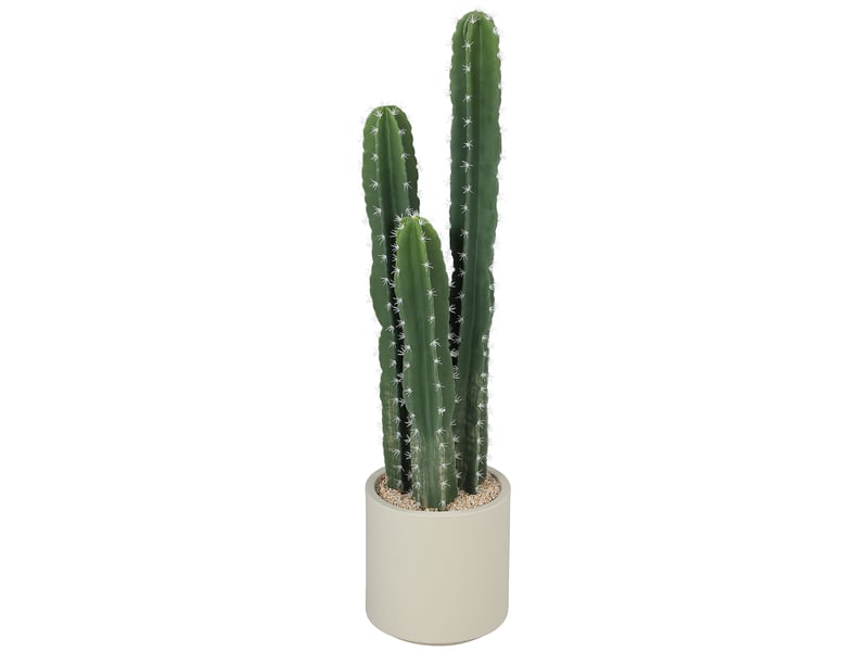 Cactus artificiel 95 cm, plante artificielle en pot, tiges réglables, grand réalisme, pour maison et bureau, vert  - Conforama A