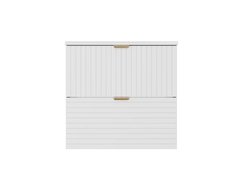  Meuble sous vasque suspendu 61 cm 2 tiroirs avec vasque homvra  - Conforama A
