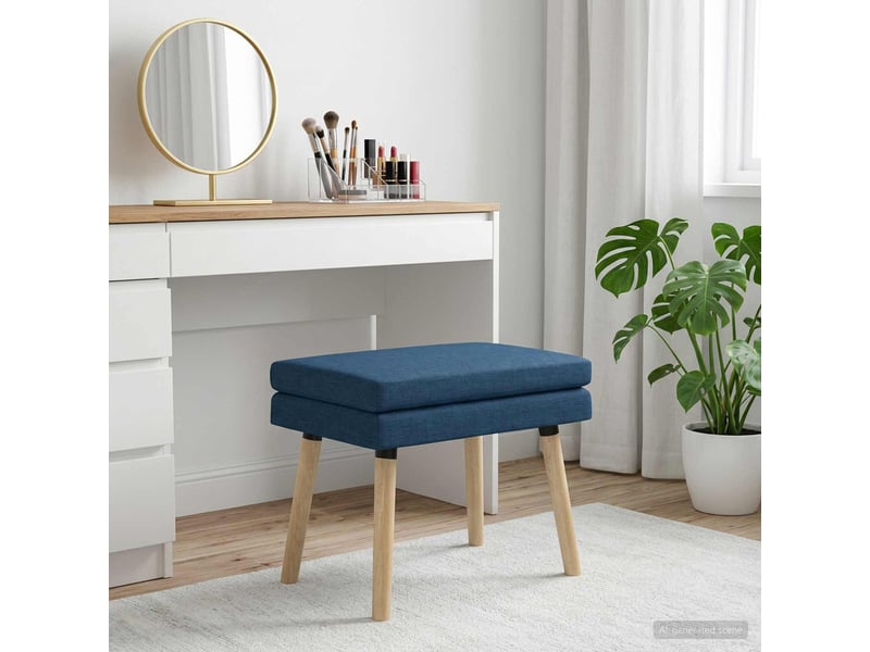  Banc d'entrée, banc à double couche bleu 60x40x46 cm tissu  - Conforama D