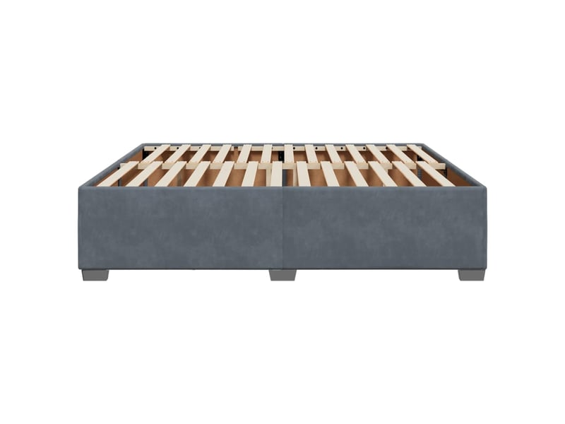  Lit double- lit adulte -  cadre de lit sans matelas gris foncé 180x200 cm velours  - Conforama D