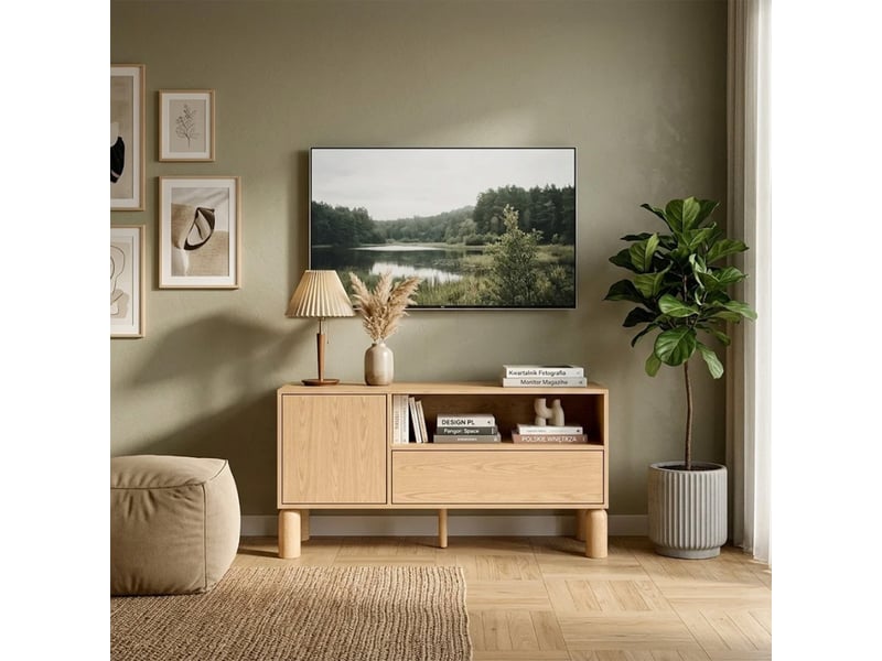  Selsey sanden - meuble tv - 120 cm - chêne bookmatch Sanden - Conforama B