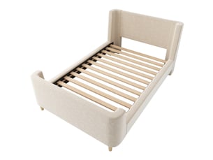 Lit simple 90x200 cm <strong></strong>  <strong>ABC</strong> coloris beige