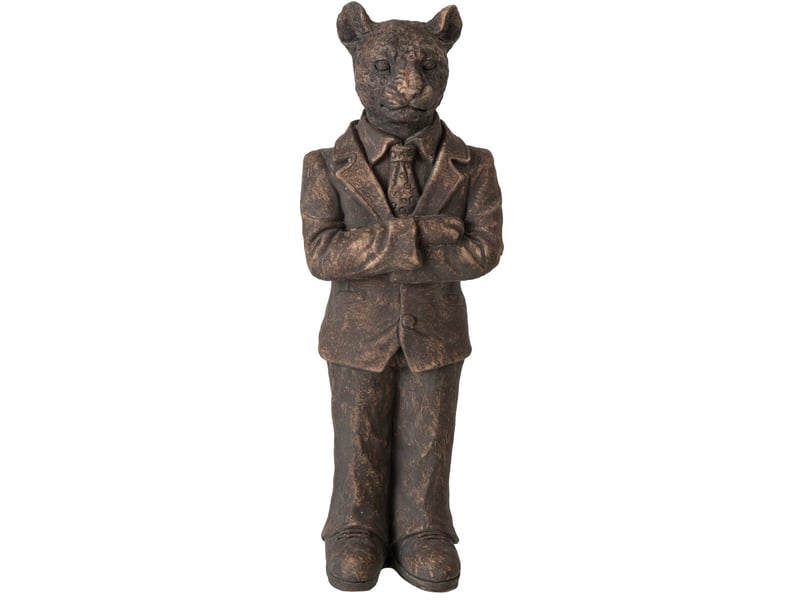 Statue déco léopard zeno 55cm marron  - Conforama A