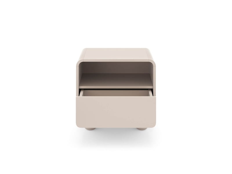  Alba - chevet - pieds sphériques beige  - Conforama D