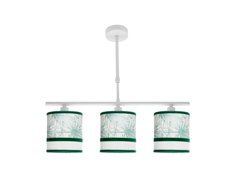  Lampe de plafond fabrilamp caledonia blancvert 3 x e14 hauteur réglable 44-61 cm 55x14 cm 248953006 - Conforama A