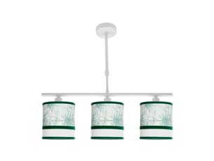 Lampe de plafond fabrilamp caledonia blancvert 3 x e14 hauteur réglable 44-61 cm 55x14 cm