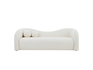 Canapé droit fixe BAITA 3 places Tissu beige