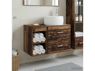 Ensemble de mobilier de salle de bain 2 pcs bois ancien shl8119