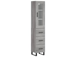 Buffet haut - bahut - meuble de rangement sonoma gris 34,5x34x180 cm bois d'ingénierie