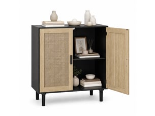 Buffet 2 porte(s) 0 tiroir(s) LPOSPI - 80 cm coloris noir