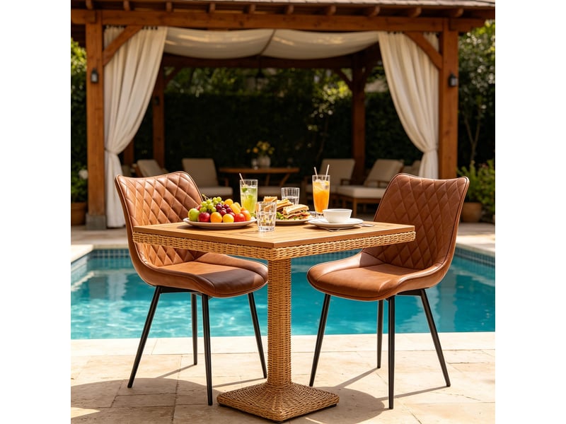 Chaises élégance lot de 2, rembourrées, dossier courbé, salle à manger, bureau et salon moderne - Conforama D