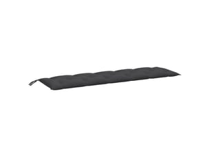 Coussin de banc de jardin, coussin d'assise anthracite mélangé 180x50x7 cm tissu cf52647