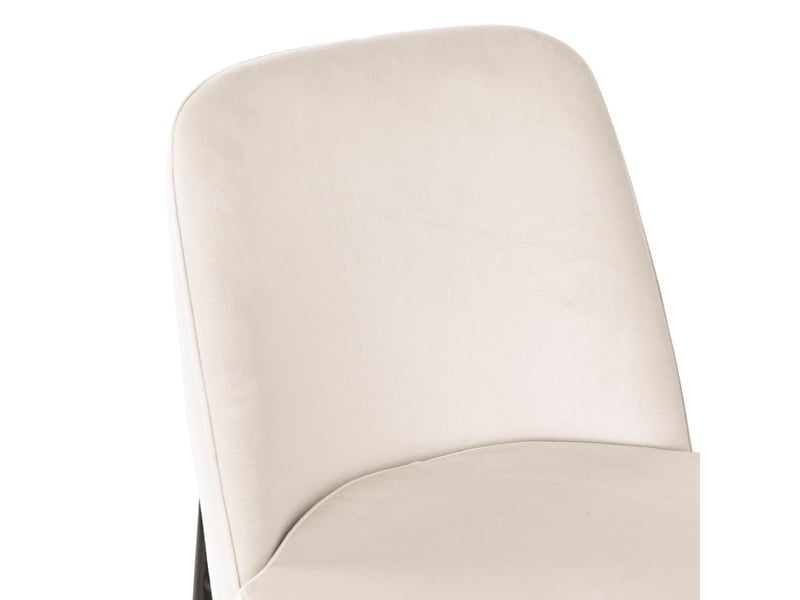 Chaises de salle à manger lot de 4 42,5x53x82 cm en métal beige, style contemporain  - Conforama E