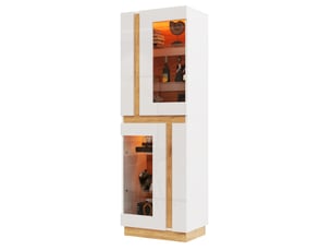 Vitrine coloris bicolore 4 étagère(s) MODFU  - 60 cmx180 cm