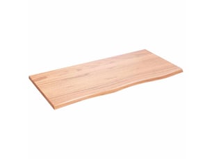 Comptoir de salle de bain, plan de travail marron clair 100x50x2 cm bois traité cf65817