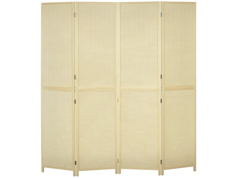  Paravent d'intérieur pliable à 4 panneaux en bambou et rotin, 180x1,6x180 cm  - Conforama A