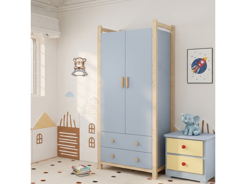 Armoire 2 portes avec penderie et 2 tiroirs N883P32695859B - Conforama E