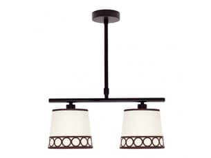 Fabrilamp dalia, lampe classique, 2xe14, beige et marron, 45-61 x 40 x 16 cm