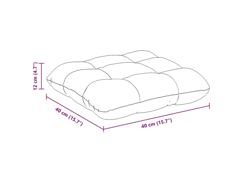 Lot de 4 coussins de siège, coussins décoratifs tissu gris clair 40 x 40 x 12 cm cf60004 - Conforama E