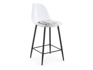 tabouret de bar <strong>STILVORA</strong> - noir hauteur d'assise 65 cm vendu Par paire
