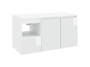 Ensemble de mobilier de salle de bain 2 pc blanc brillant cf64008