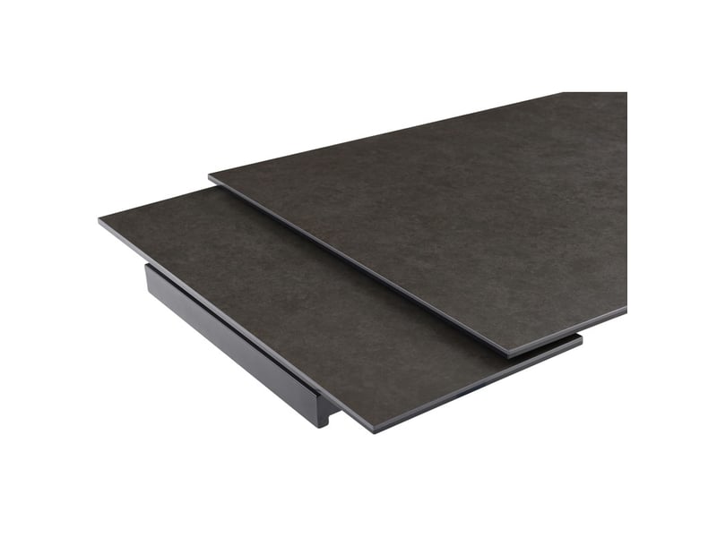 Table extensible 180 à 260 cm céramique gris anthracite pied entrecroisé - utah 11  - Conforama C