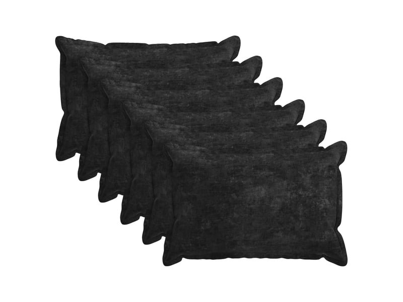  Lot de 6 housses de coussin houten anthracite 40 x 60 cm cf49792  - Conforama A