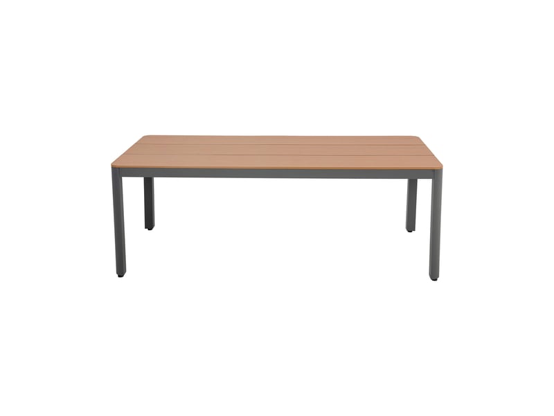 Ensemble table de jardin 200x90x75cm + 6 fauteuils gris - mimizan  - Conforama C