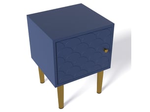 Lot de 2 tables de chevet,35x35x51 cm,panneau de particules,bleu marine