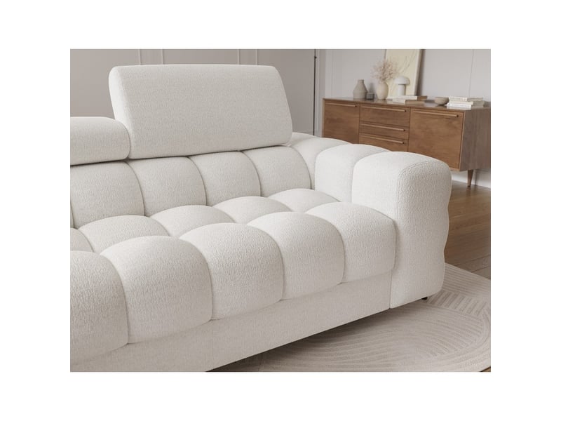 Canapé d'angle gauche convertible blanc allure contemporaine 285x99x181cm filtro - Conforama D