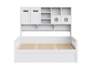 Lit banquette 90x200 cm MAISONORA coloris blanc