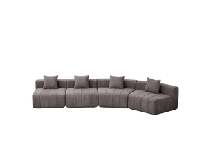 Canapé droit fixe <strong></strong> <strong></strong> 4 places Tissu gris