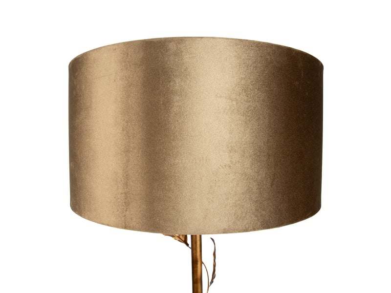 Lampadaire doré avec abat-jour bronze et intérieur doré 50cm - linden  - Conforama B