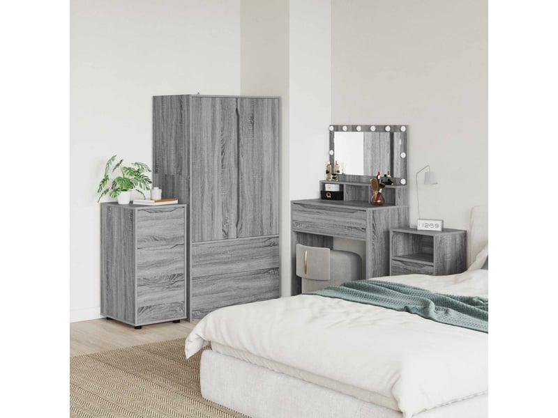  Armoire de rangement, commode de rangement 40 x 48 x 81 cm bois d'ingénierie shl6691  - Conforama B