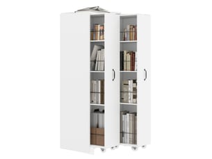 Bibliotheque coloris blanc 4 étagère(s) <strong>DESVIAE</strong> <strong></strong> - 51.5 cm x 158 cm