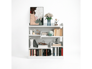 Bibliotheque coloris blanc 4 étagère(s) TCQPZ - 90 cm x 91 cm