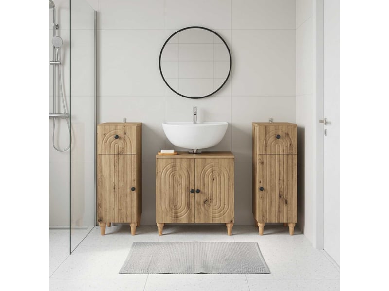  Ensemble de meuble de salle de bain 3 pièces alkmaar cf63293  - Conforama B