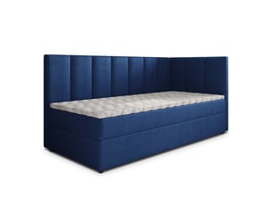 Lit avec rangement 100x200 cm <strong>MASSENO</strong> <strong></strong> coloris bleu