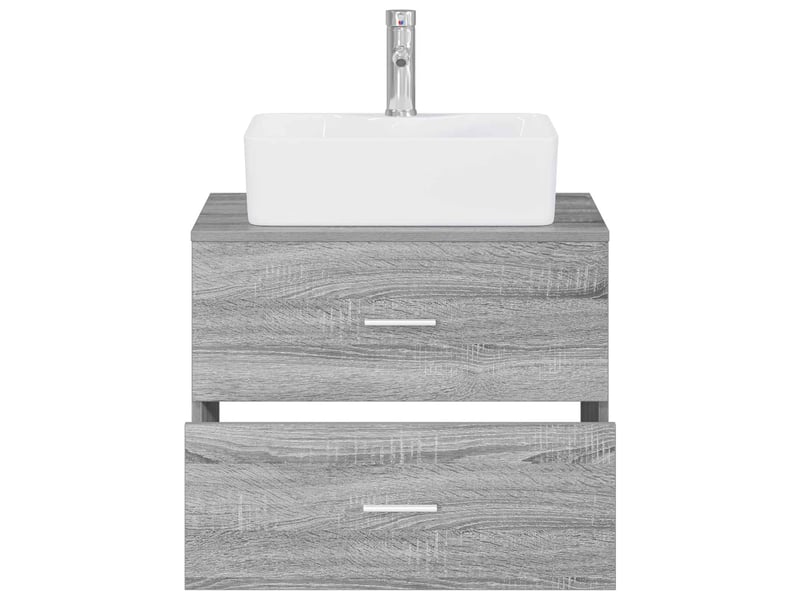 Ensemble de mobilier de salle de bain sonoma gris cf64708 - Conforama C