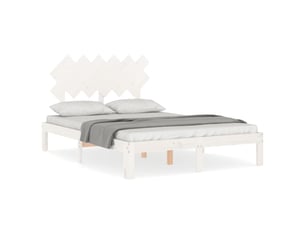 Lit 2 places 135x190 cm    coloris blanc
