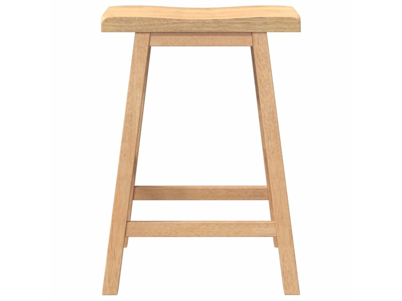  Lot de 2 tabouret de bar, chaise de bar en bois massif naturel et caoutchouc shl653  - Conforama E