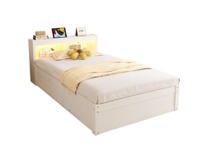 Lit coffre 90x200 cm    coloris blanc