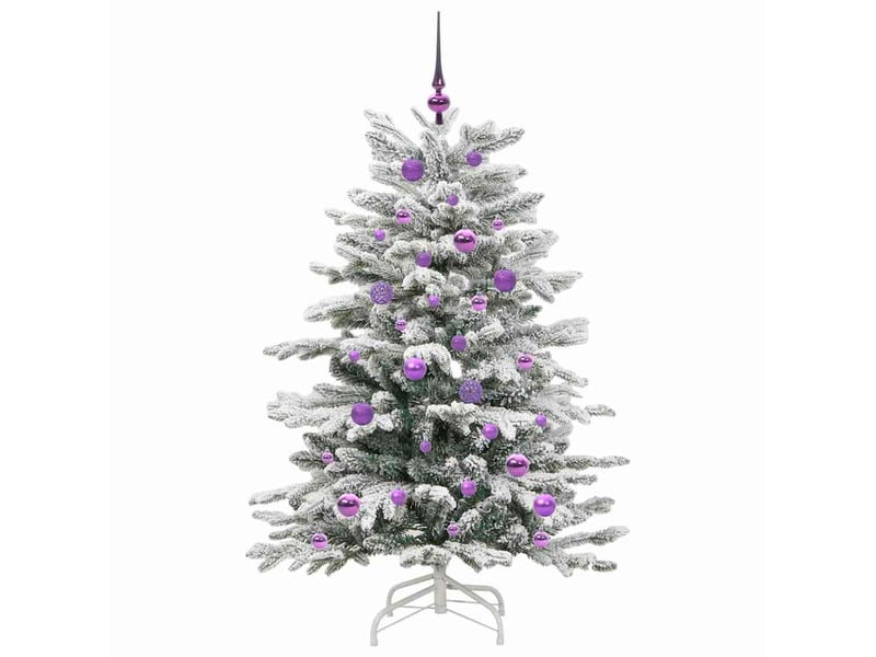  Sapin de noël - arbre de noël artificiel à branches articulées blanc 150 cm  - Conforama D