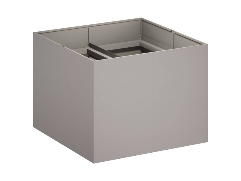  Jardinière - cache-pot de jardin rouillé 80 x 80 x 60 cm acier patiné  - Conforama C