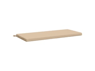 Coussin de banc, coussin d'assise, coussin de canapé soest 100 % polyester crème 110 x 50 x 5 cm cf53203