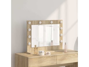 Miroir rectangulaire à fixer coloris marron <strong></strong>  <strong></strong> - 60 cm x 45 cm