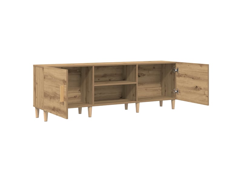  Meuble tv - banc tv - meuble de rangement 150 x 30 x 50 cm chêne artisanal bois d'ingénierie  - Conforama E