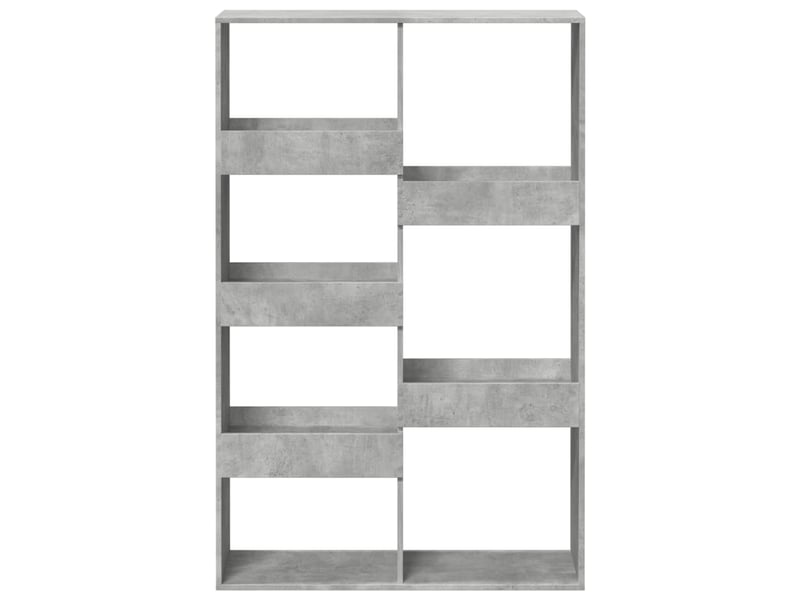  Bibliothèque, meuble de rangement salon gris béton 100x33x155,5 cm bois d'ingénierie  - Conforama D