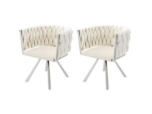 Chaise de salle à manger pivotante 360° lot de 2 evryae
